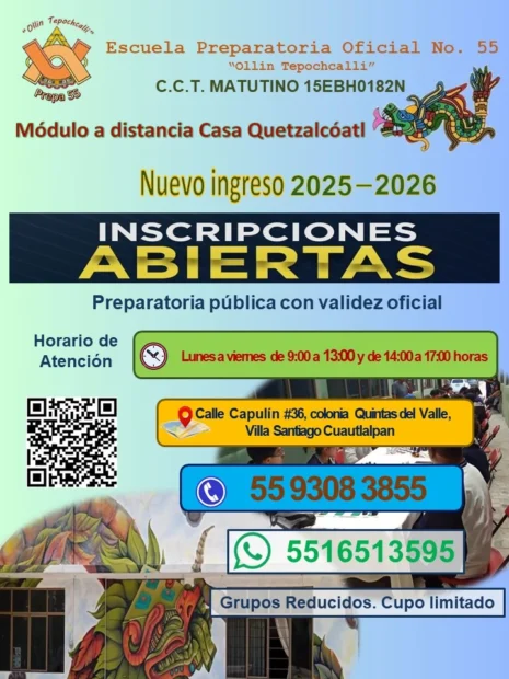 Módulo a Distancia Casa Quetzalcóatl te invita a estudiar tu bachillerato